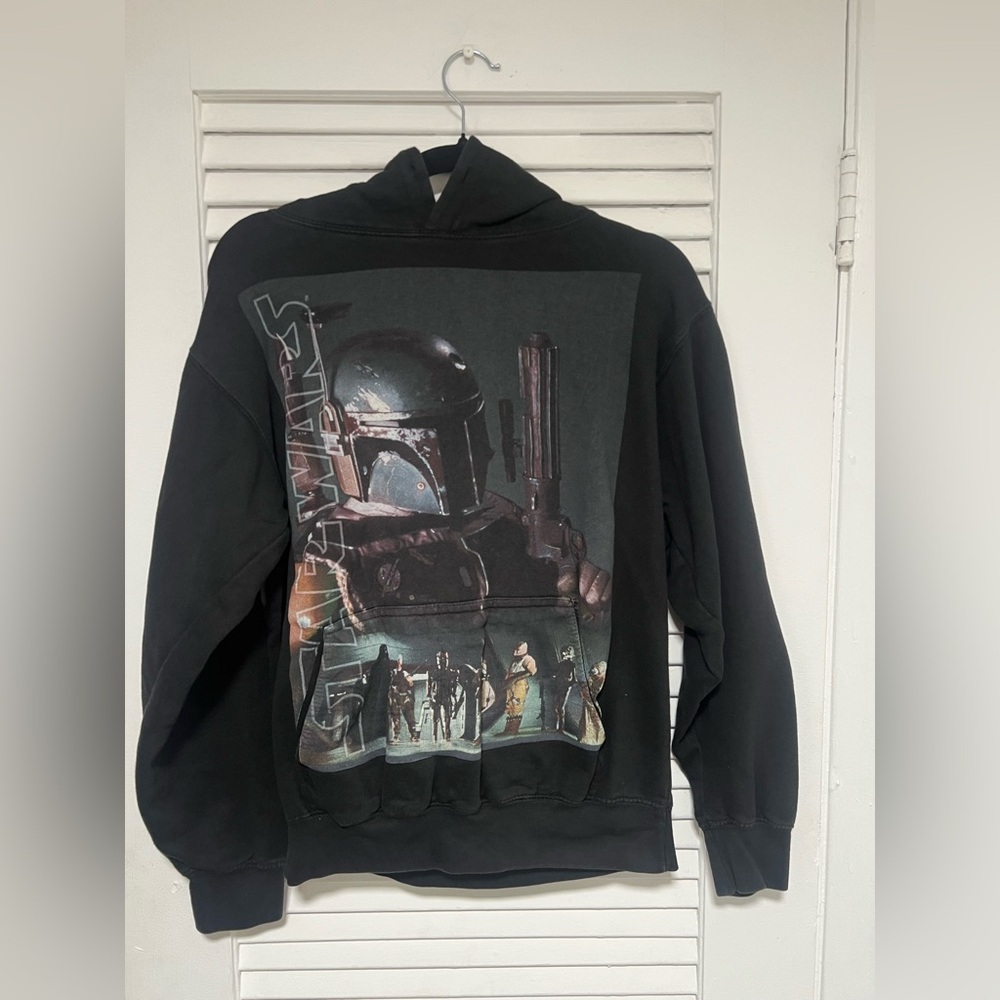 Star Wars Mandalorian Graphic Hoodie – Black